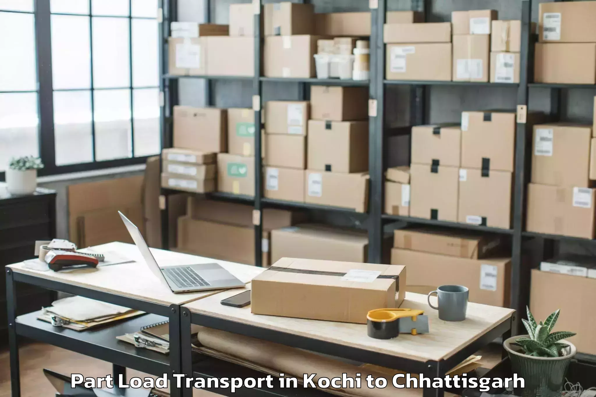 Book Kochi to Pakhanjur Part Load Transport Online